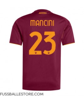 Günstige AS Roma Gianluca Mancini #23 Heimtrikot 2025-26 Kurzarm